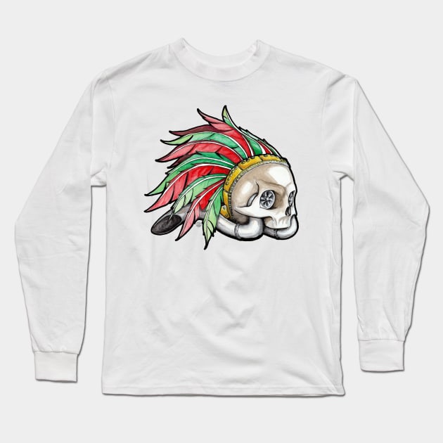 Indian Petrolhead Long Sleeve T-Shirt by El-bullit